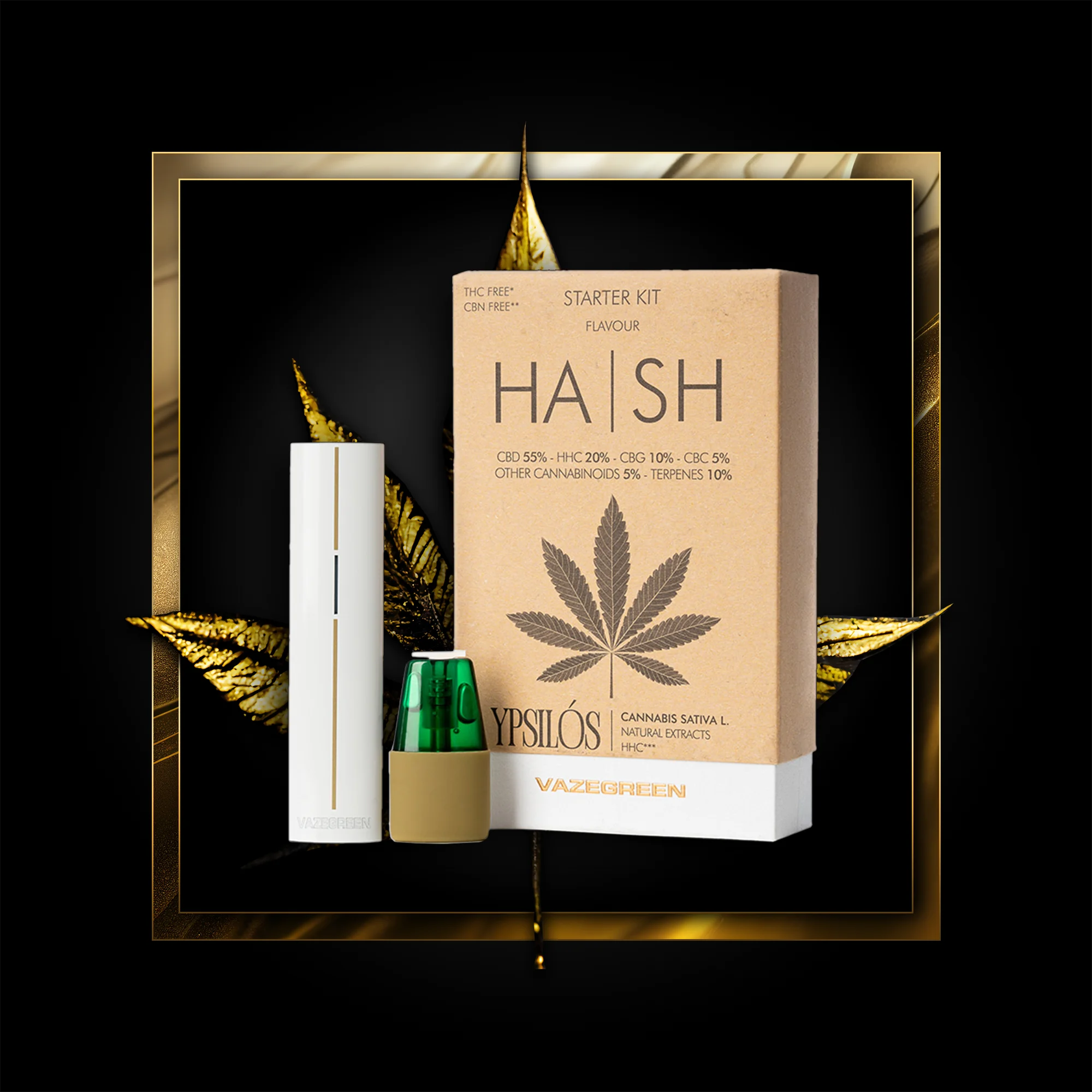 Hash Pen (starter kit) 500 puff - 1,00 ml. HHC